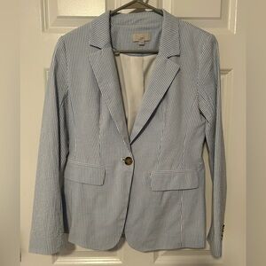 Loft Seersucker Blazer